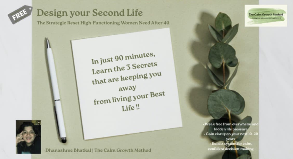 WEBNARS Designing Your Second Life - The Strategic Reset High-Functioning Women Need After 40